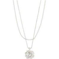 Pilgrim Feel Necklace 2-In-1 Set Silver-Plated