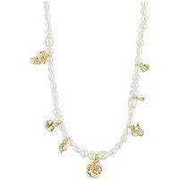 Pilgrim Intent Pearl Necklace Gold-Plated