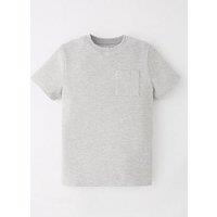V By Very Boys Pocket Ottoman T-Shirt - Grey Marl