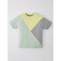 V By Very Boys Cut And Sew T-Shirt - Green - Multi