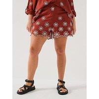 V By Very Curve Embroidered Short Co-Ord