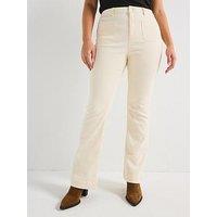 V By Very Curve Kickflare Jean - Ecru