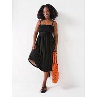 V By Very Curve Bandeau Jersey Dress - Black