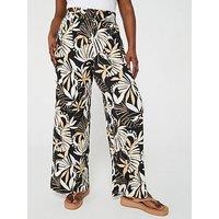 V By Very Curve Jersey Wide Leg Trouser - Print