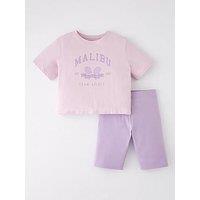 Everyday Girls Malibu T-Shirt And Cycling Short