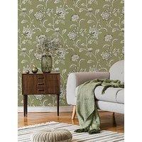 Fine Decor Juliette Floral Wallpaper In Green