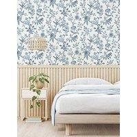 Fine Decor Eleanor Floral Wallpaper In Blue