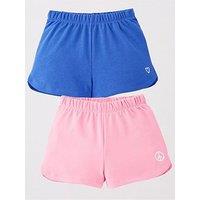 V By Very Girls Matching Set 2 Pack Shorts - Multi
