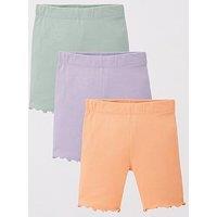 V By Very Girls 3 Pack Cycling Shorts - Multi