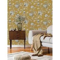 Fine Decor Uliette Floral Wallpaper In Yellow