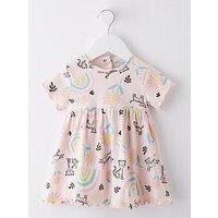 Everyday Baby Girls Rainbow Print Short Sleeve Dress