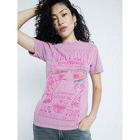 River Island Pink Floyd Boyfriend T-Shirt - Medium Pink