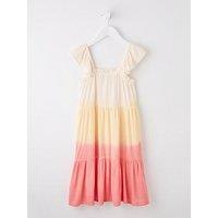 V By Very Girls Dip Dye Tiered Dress - Pink