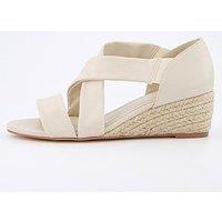 Everyday Wide Fit Low Strappy Wedge Sandals - Bone