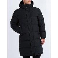 Luke 1977 Long Auckland Quilted Jacket - Black