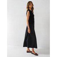 V By Very Crew Neck Textured Knitted Tank - Black