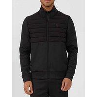 Luke 1977 Gabriel Quilted Funnel Crew Sweat - Black