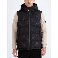 Luke 1977 Egrit Quilted Gilet - Black