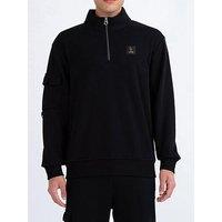 Luke 1977 Davao Zip Crew Sweat - Black