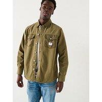 Hugo Ebrido Contrast Pocket Shirt - Khaki