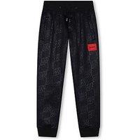 Hugo Boys Check Monogram Joggers - Black