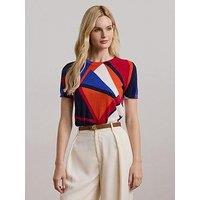 Lauren By Ralph Lauren Elelah Short Sleeve Jumper - Blue