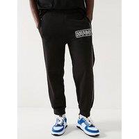 Hugo Noiderpant Stitch Logo Cuff Joggers - Black