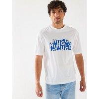 Hugo Nafralo Regular Fit Graphic Logo T-Shirt - White