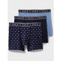 Crew Clothing Three Pack Cotton Boxer Briefs