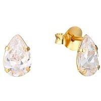 The Love Collection Teardrop Cz Studs