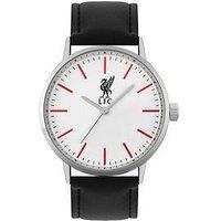 Liverpool Fc Silver Liverpool Quartz Watch Black Strap