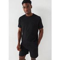 Hugo Austin Regular Fit Loungewear Waffle T-Shirt - Black