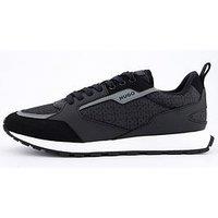 Hugo Icelin Mono Print Nylon And Leather Runner - Black