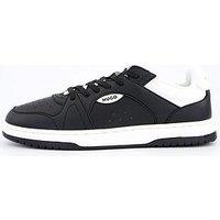 Hugo Hadrian Leather Tennis Trainers - Black