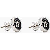 Marc Jacobs Button Stud Earrings - Silver/Black