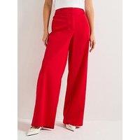 Pieces Tailored Wide Leg Trousers - Red
