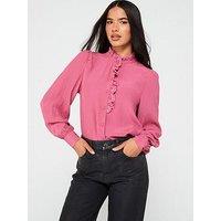 Jdy Frill Detail Blouse - Pink