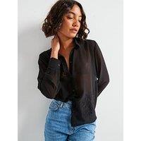 Jdy Embroidered Shirt - Black