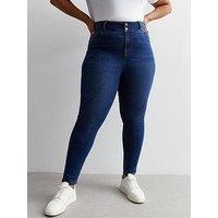 New Look Curves Blue Lift & Shape High Waist Yazmin Skinny Jeans