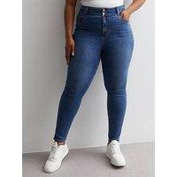 New Look Curves Blue Lift & Shape High Waist Yazmin Skinny Jeans
