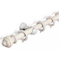 Very Home 33Mm Ribbed Ball Wood Curtain Pole 300Cm