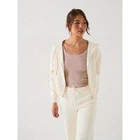 V By Very Athleisure Zip Hoody - Ecru