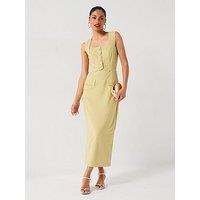 V By Very Button Cut Out Dress