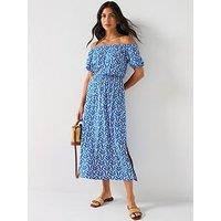Everyday Bardot Tiered Midaxi Dress
