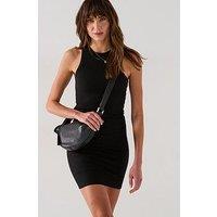 Everyday Mini Racer Rib Dress - Black
