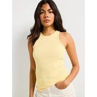 Everyday Ribbed Racer Vest - Yellow