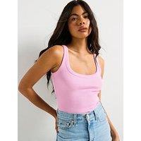 Everyday The Essential Rib Vest - Pink