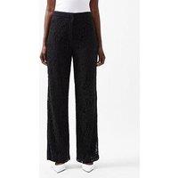 French Connection Lace Flared Trousers - Black