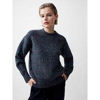 French Connection Soft Sequin Long Sleeve Jumper - Grey