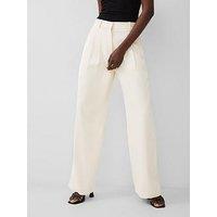 French Connection Suit Trousers With Concealed Pockets - Cream